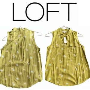 NWT LOFT sleeveless floral top (SP)